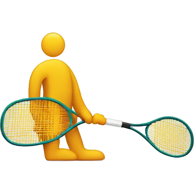 racquet player's back symmetric emoji