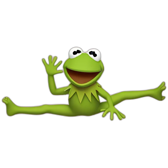 kermit falling emoji