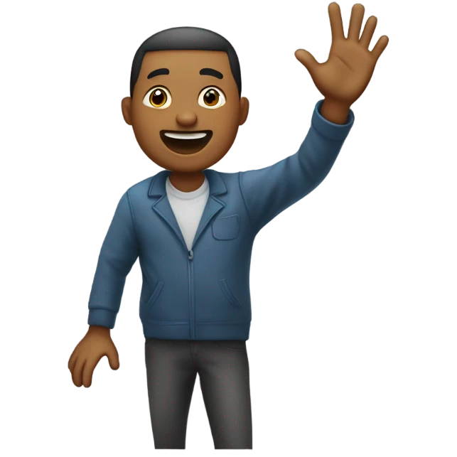 A person waving hello ￼ emoji