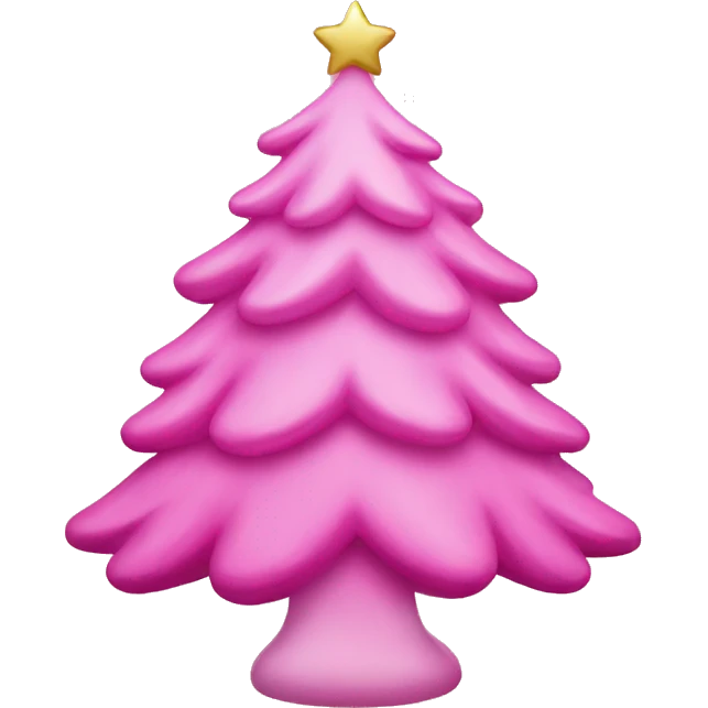 Pink Christmas tree emoji