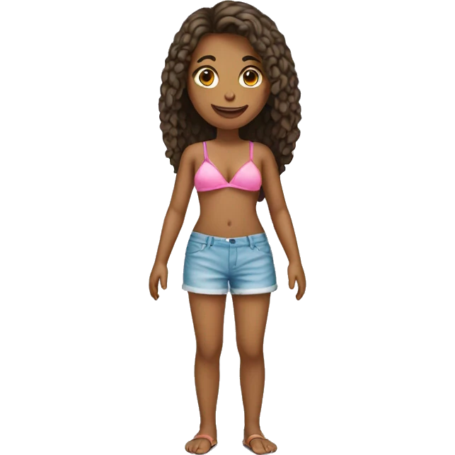 Fille à la plage  emoji