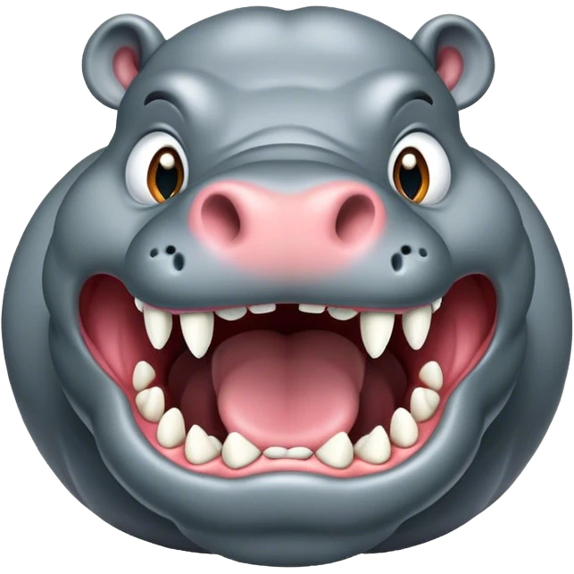 angry hippopotomas emoji