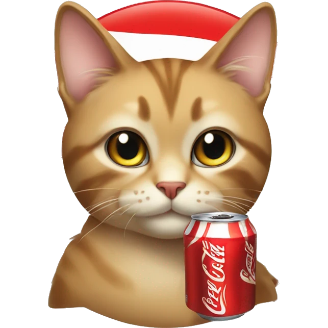cat with coca cola zero emoji