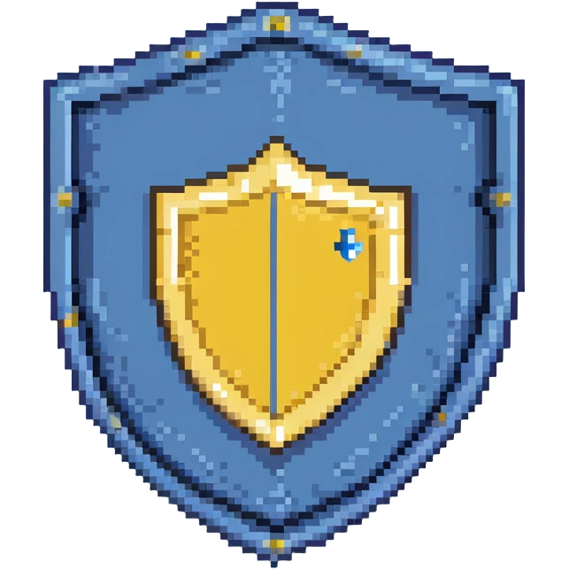 Blue shield with </> code symbols, programming logo emoji
