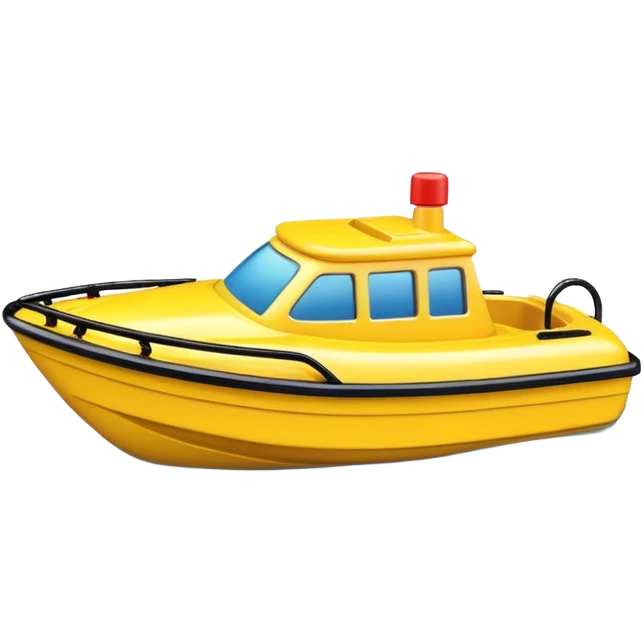 yellow plastic toy boat emoji