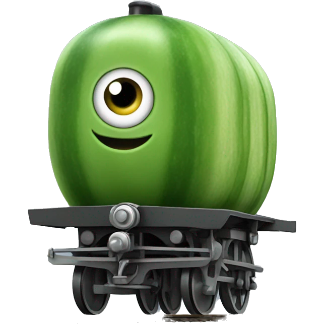 train zuccini on wheels emoji