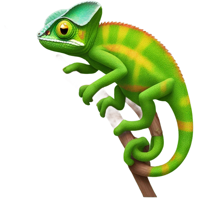 Camouflage chameleon  emoji