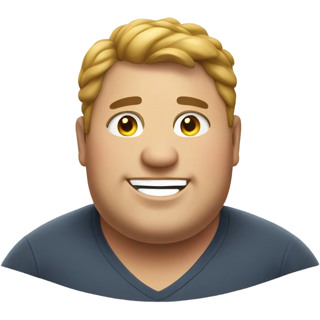 Fat guy posing emoji