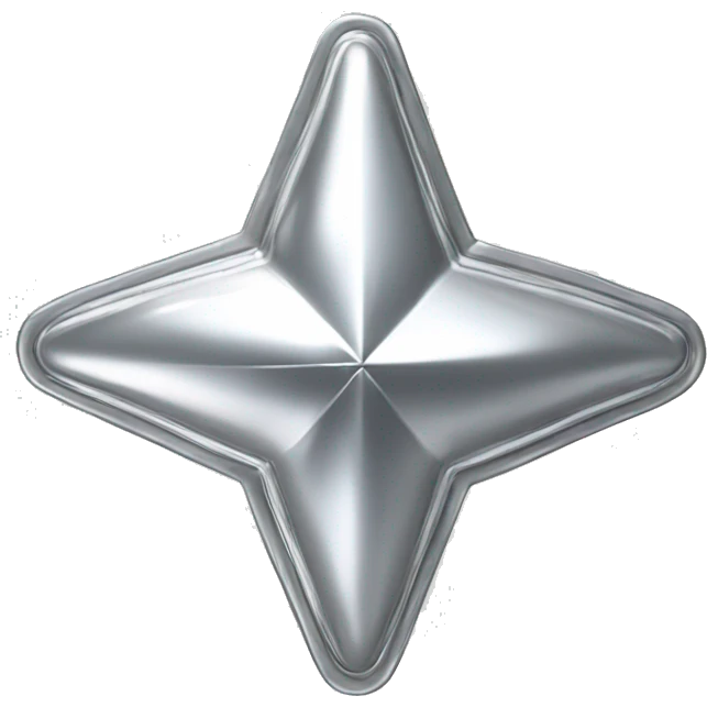 silver star chrome emoji