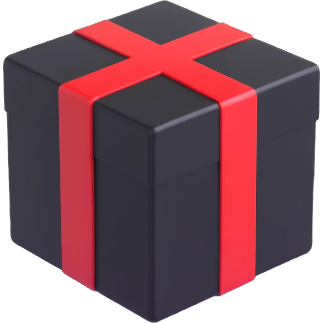 A black box glowing a Red X emoji