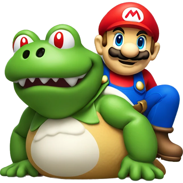 Super Mario with toad emoji