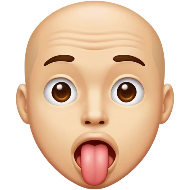 profile view of a man sticking his tongue out emoji