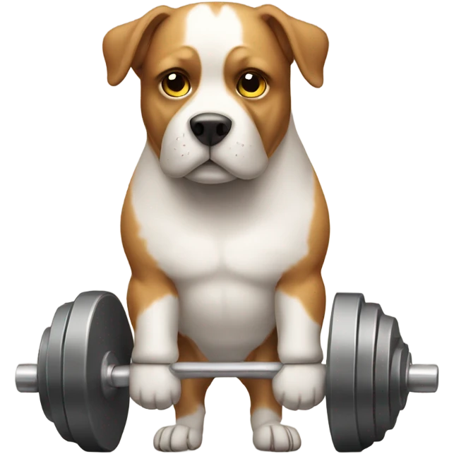 Dog weight lifting  emoji