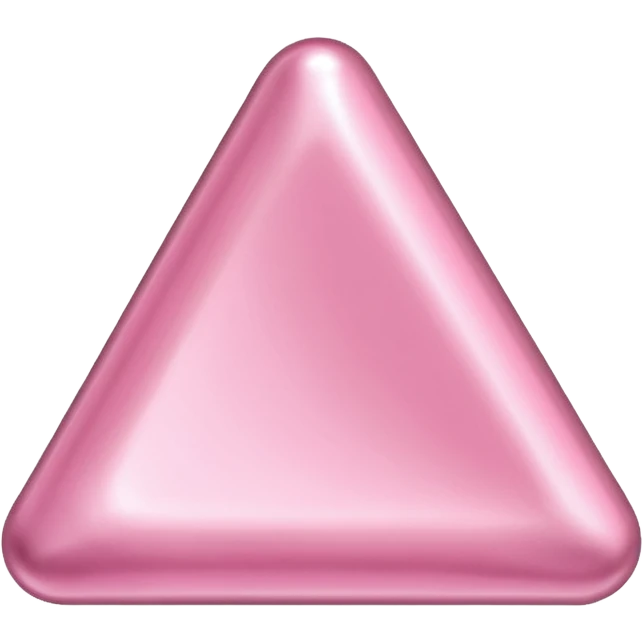 metallic light pink triangle candy emoji