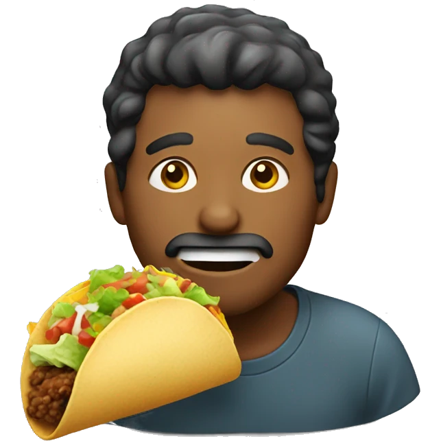 man eating taco emoji