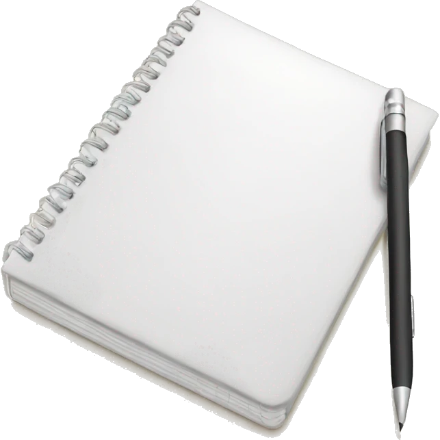 realistic-white-notebook emoji
