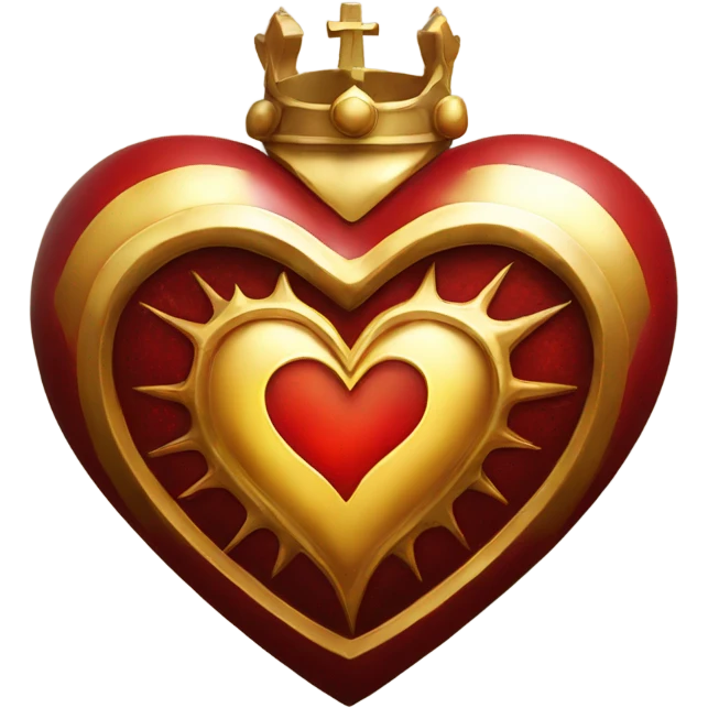 gothic red and gold holy heart emoji