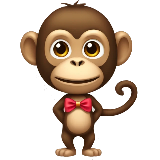 monkey with a bow emoji