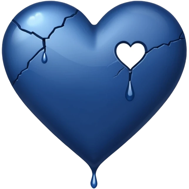 Bleeding navy blue heart  emoji