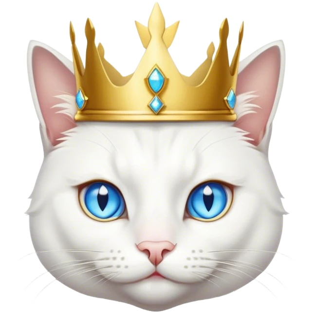 Cat insane with crown emoji