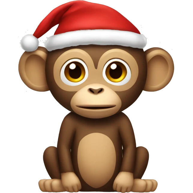 A monkey in a Santa costume  emoji