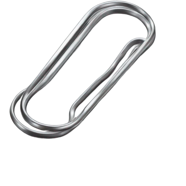 paperclip that is droopy emoji