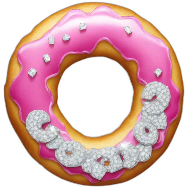 Donut in the form of a diamond ring emoji