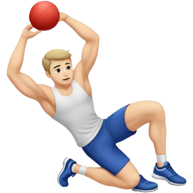 guy doing tricep kickback exercise emoji