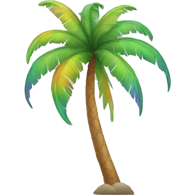 rainbow palm tree emoji