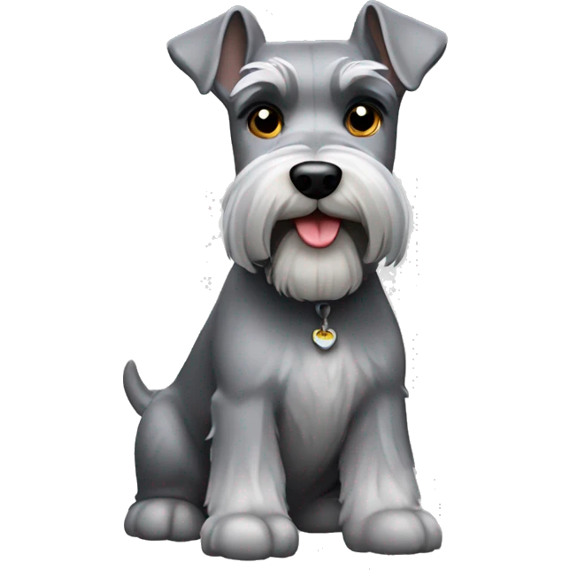 Gray schnauzer mini emoji