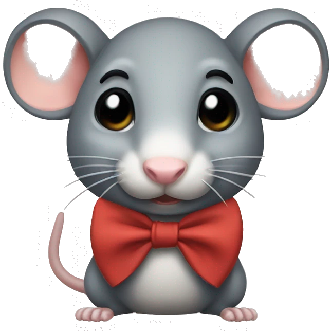 Rat with a bow emoji