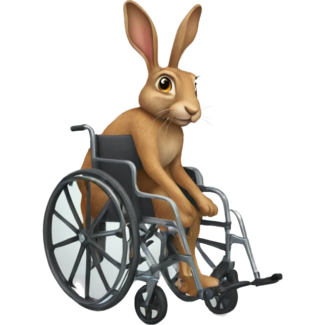 hare in a wheelchair emoji