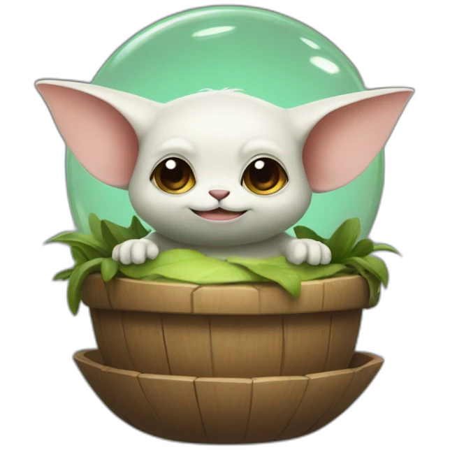 Grogu in his pod emoji