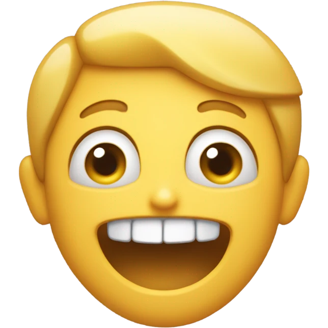 exaggerated laugh emoji