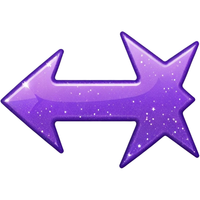 flecha para direita com glitter e roxa emoji