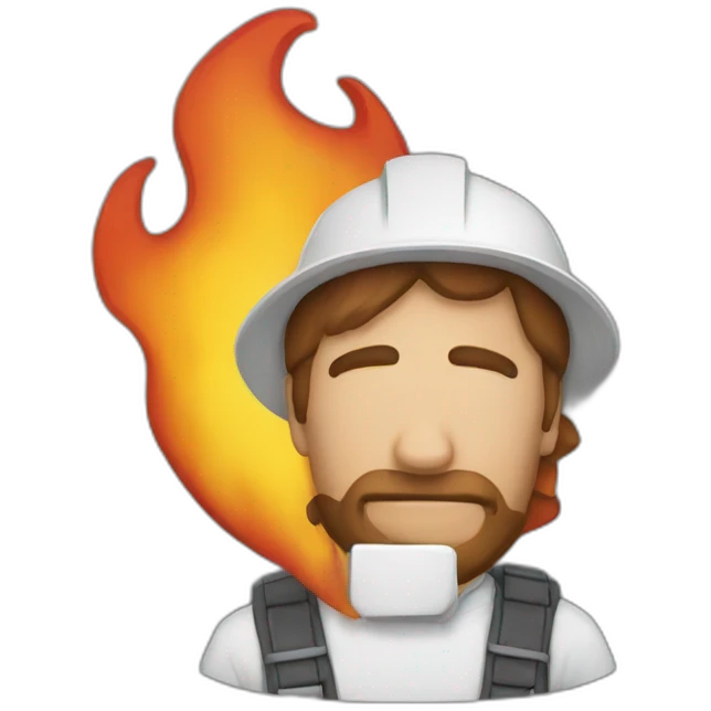Developer on fire emoji