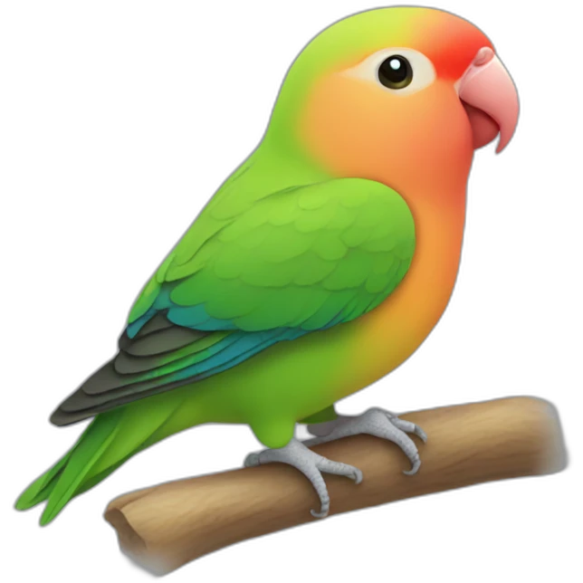 Peach faced Lovebird emoji