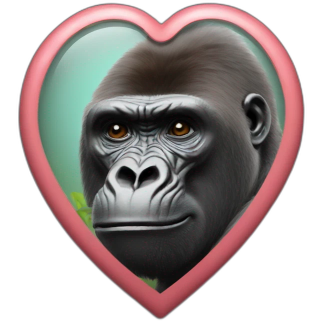 Gorilla heart emoji