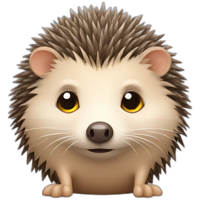 hedgehog with a sad face on it emoji