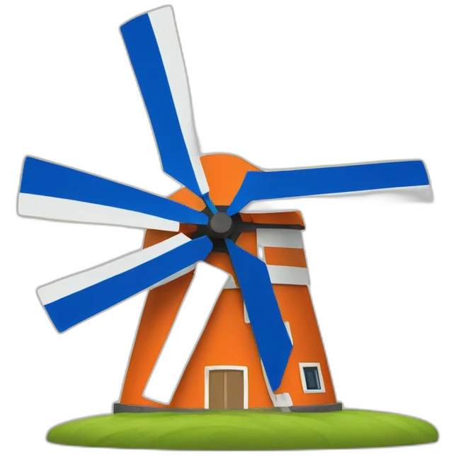 windmill with dutch flag emoji