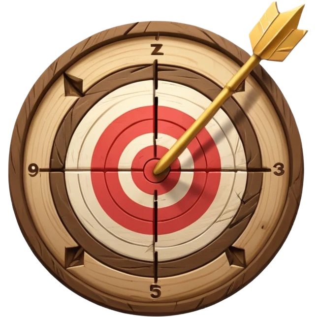 Angled target with an arrow in the center emoji