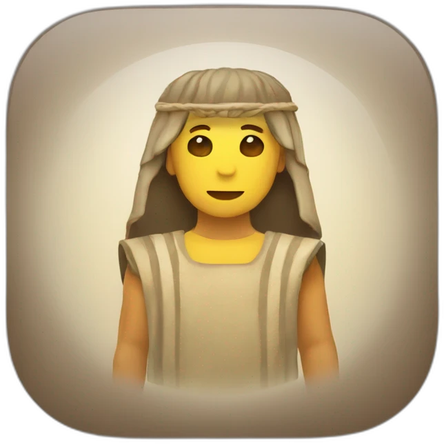 a button for radiant fashionable tunic of the Biblical time emoji