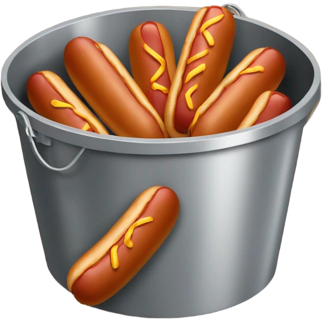 Bucket with hotdogs in it emoji