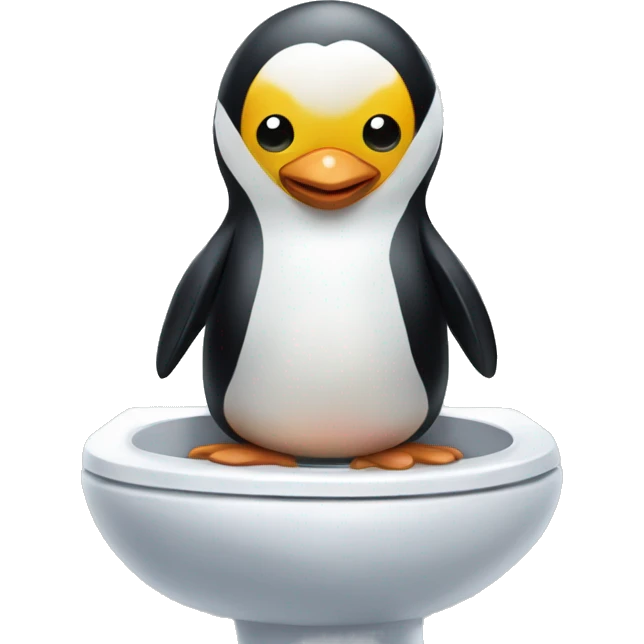 Penguin on a toilet with "Kago" description emoji