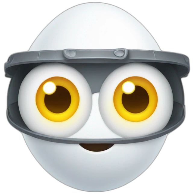 Happy Maintenance egg with eyes emoji