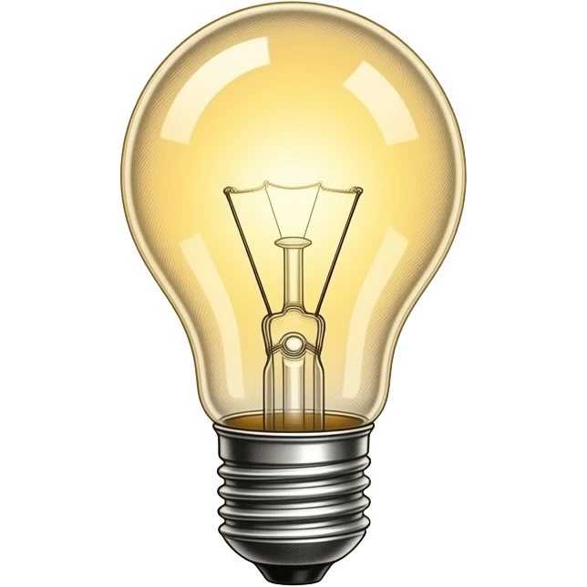 a lightbulb above a sketch emoji