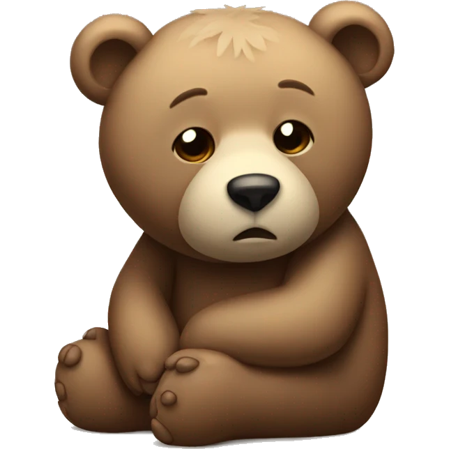 Sad bear emoji