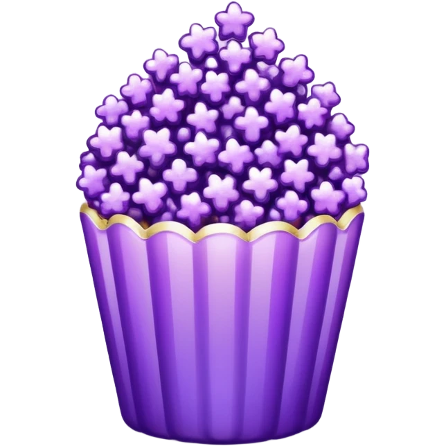 Glitter purple popcorn emoji