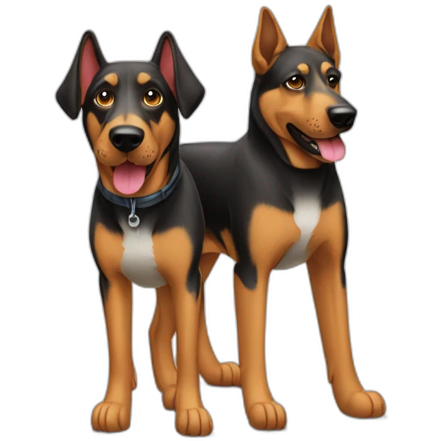 coonhound and German shepherd mix dog walking emoji