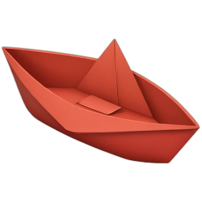 Red paper boat emoji